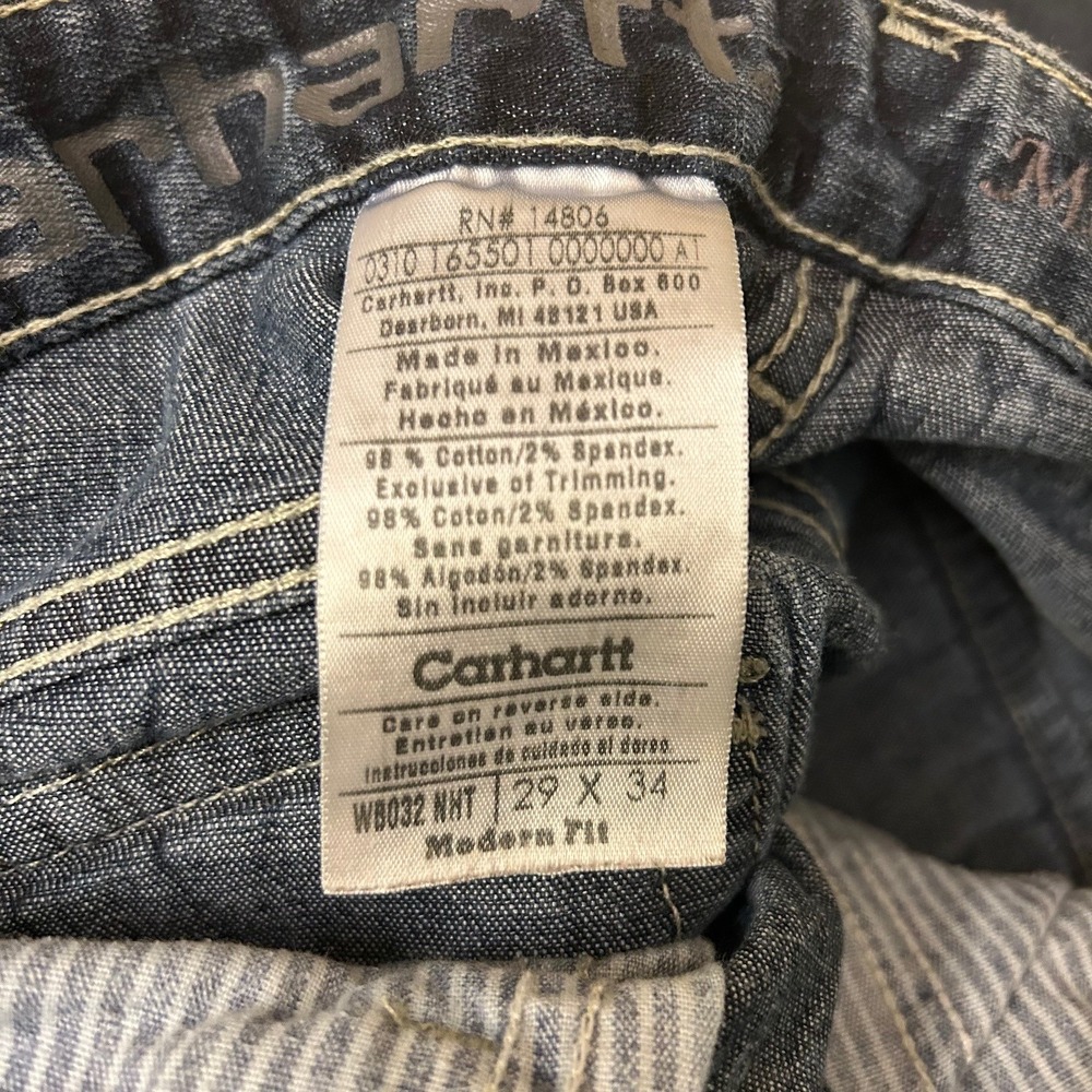 Carhartt Women's Modern Fit Blue Jeans Size 29x34 - Picture 5 of 8
